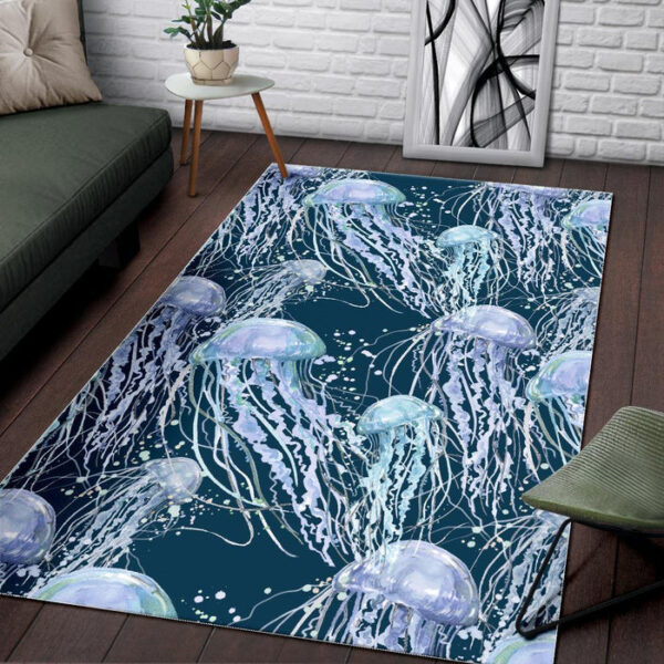 Pattern Print Jellyfish Sillvela Area Rug