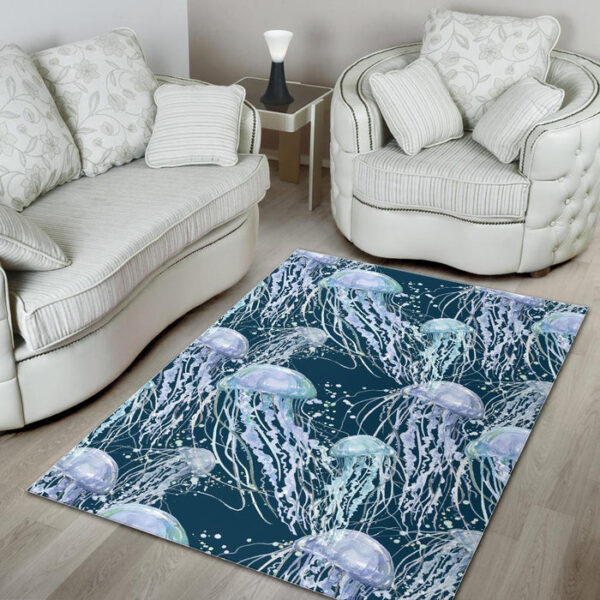 Pattern Print Jellyfish Sillvela Area Rug