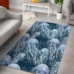 Pattern Print Jellyfish Sillvela Area Rug