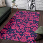 Pattern Print Lotus Sillvela Area Rug
