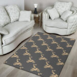 Pattern Print Motocross Sillvela Area Rug