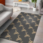 Pattern Print Motocross Sillvela Area Rug