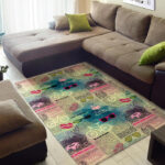 Pattern Print Newspaper Sillvela Area Rug