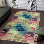 Pattern Print Newspaper Sillvela Area Rug
