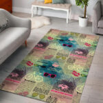 Pattern Print Newspaper Sillvela Area Rug