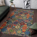 Pattern Print Patchwork Sillvela Area Rug