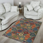Pattern Print Patchwork Sillvela Area Rug