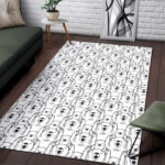 Pattern Print Polar Bear Sillvela Area Rug