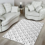 Pattern Print Polar Bear Sillvela Area Rug