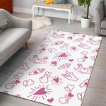 Pattern Print Sign Language Sillvela Area Rug