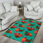 Pattern Print Thankgiving Turkey Sillvela Area Rug