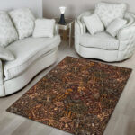 Pattern Print Totem Sillvela Area Rug