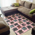 Pattern Print Typewriter Sillvela Area Rug