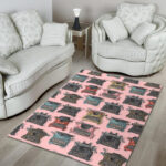 Pattern Print Typewriter Sillvela Area Rug