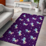 Pattern Print Unicorn Sillvela Area Rug