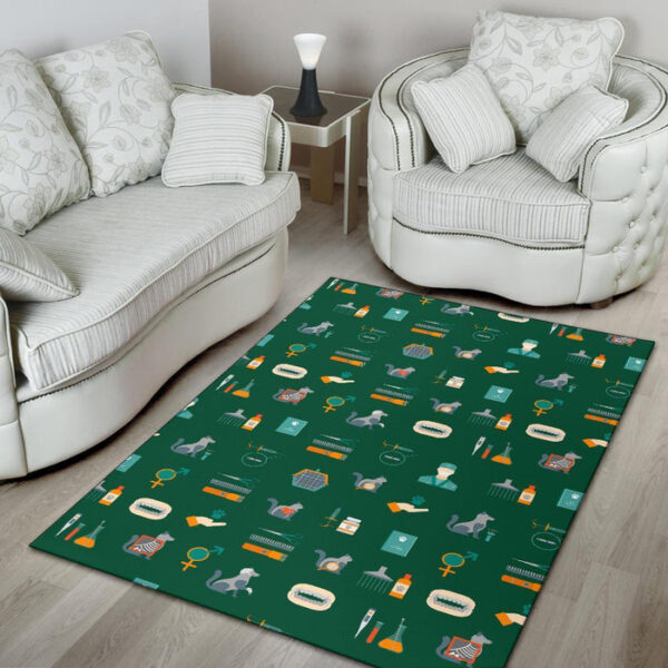 Pattern Print Veterianary Sillvela Area Rug
