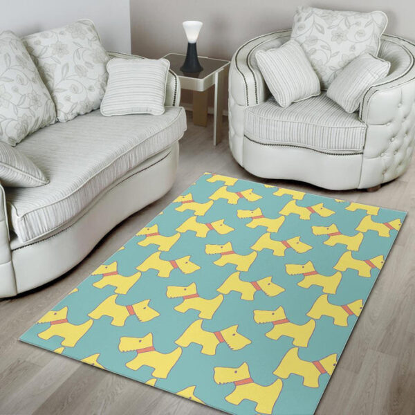 Pattern Print Westie Dog Sillvela Area Rug