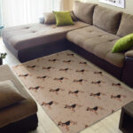 Paw German Shepherd Pattern Print Sillvela Area Rug