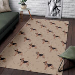 Paw German Shepherd Pattern Print Sillvela Area Rug