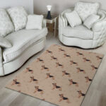Paw German Shepherd Pattern Print Sillvela Area Rug