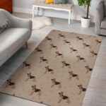 Paw German Shepherd Pattern Print Sillvela Area Rug