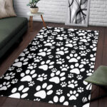 Paw Print Pattern Sillvela Area Rug