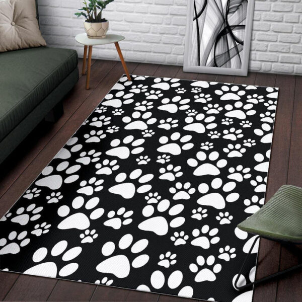 Paw Print Pattern Sillvela Area Rug
