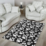 Paw Print Pattern Sillvela Area Rug