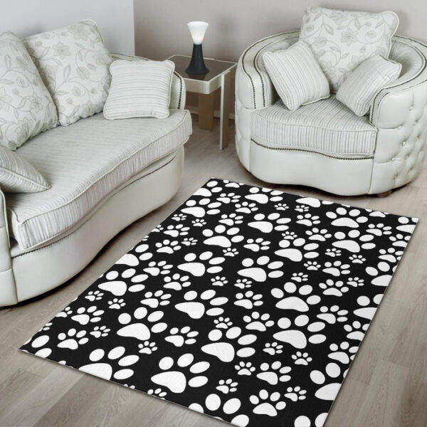 Paw Print Pattern Sillvela Area Rug