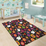 Peace Sign Hippie Sillvela Area Rug