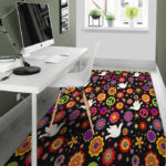 Peace Sign Hippie Sillvela Area Rug