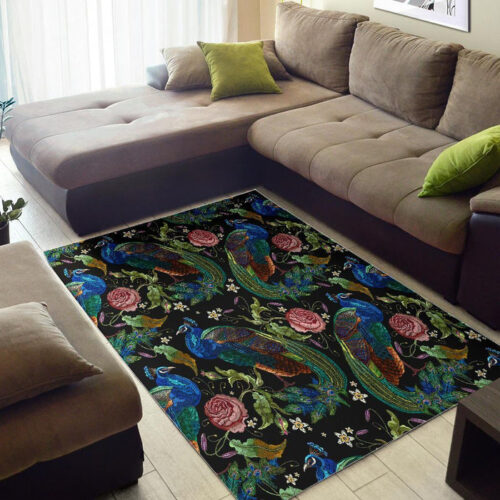 Peacock-Rose-Pattern-Print-Floor-Mat-2_700x700