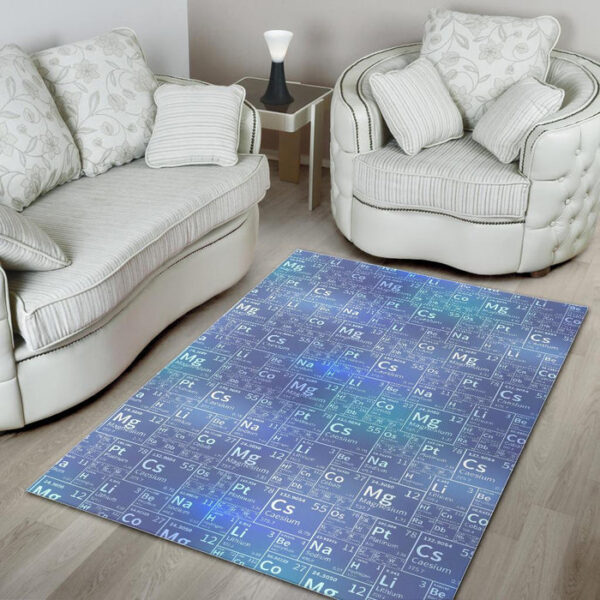 Periodic Table Science Pattern Print Sillvela Area Rug