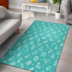 Pharmacy Pastel Print Pattern Sillvela Area Rug