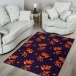 Phoenix Print Pattern Sillvela Area Rug