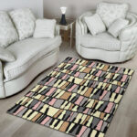 Piano Print Pattern Sillvela Area Rug