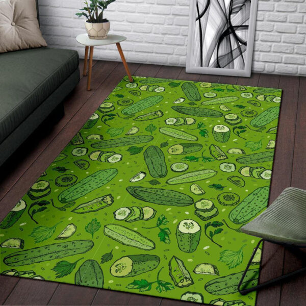 Pickle Cucumber Print Pattern Sillvela Area Rug