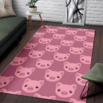 Pig Print Pattern Sillvela Area Rug
