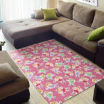 Pink Fairy Pattern Print Sillvela Area Rug