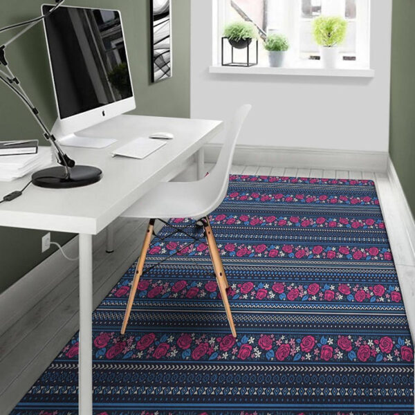 Pink Rose Tribal Aztec Sillvela Area Rug