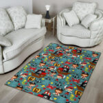 Pirate Pattern Print Sillvela Area Rug
