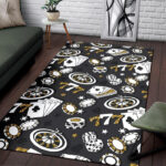 Poker Casino Print Pattern Sillvela Area Rug