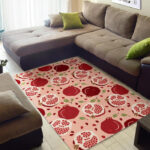 Pomegranate Pattern Print Sillvela Area Rug