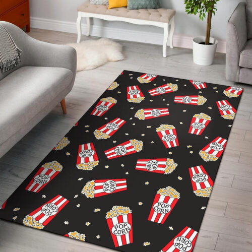 Popcorn Print Pattern Sillvela Area Rug