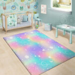 Print Holographic Sillvela Area Rug