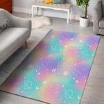 Print Holographic Sillvela Area Rug