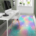 Print Holographic Sillvela Area Rug