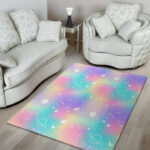 Print Holographic Sillvela Area Rug
