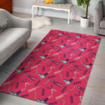 Print Pattern Hair Stylist Sillvela Area Rug