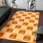 Print Pattern Hamburger Sillvela Area Rug